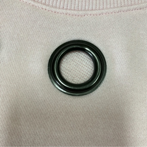 Active Zone Size 1X Pink Crewneck Sweatshirt Short Sleeves and Grommet Detailing - Picture 3 of 7